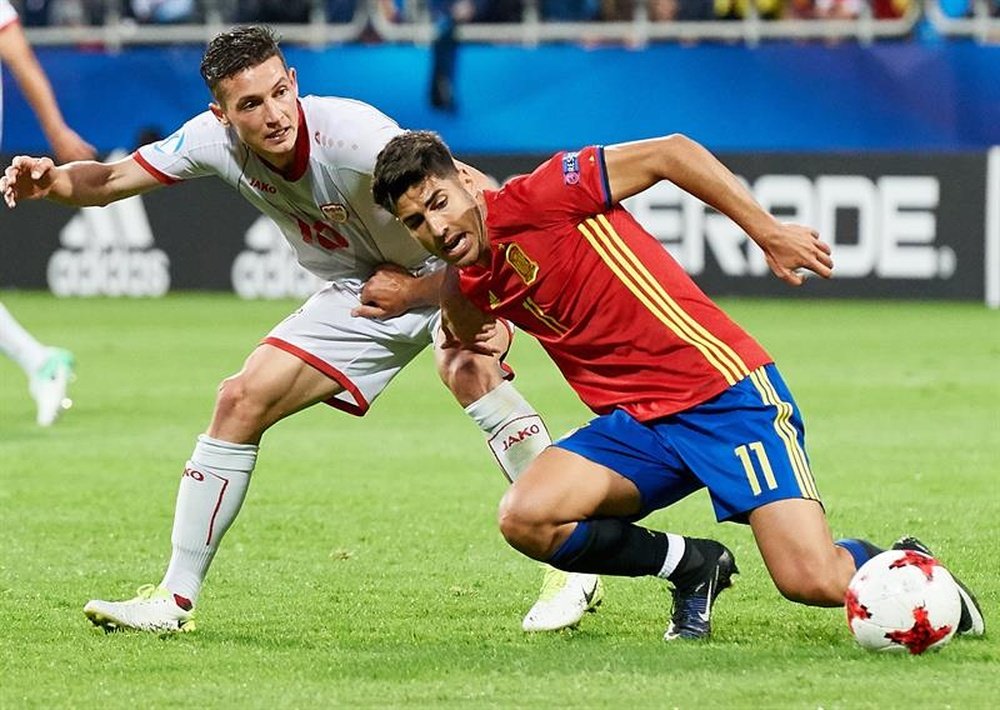 Asensio marcó en su debut en el Europeo Sub 21. AFP