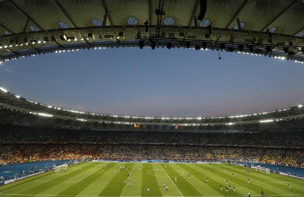 El Olímpico de Kiev acogió la final de la Eurocopa 2012 y acogerá la final de la Champions 2018. EFE