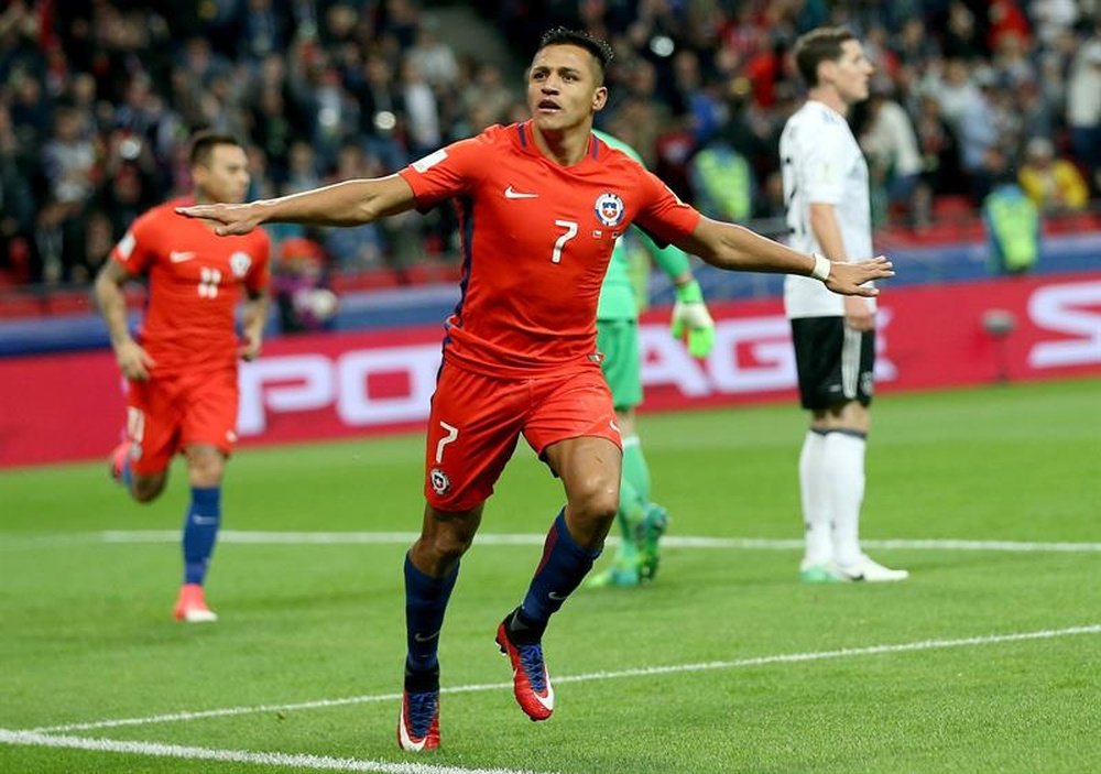 Alexis Sanchez scored his 38th goal for Chile- All-time-record. AFP