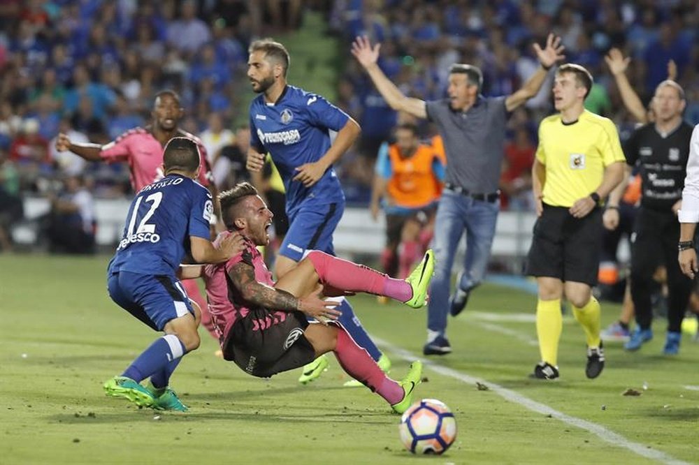 El Getafe regresa a Primera trece meses después de perder la categoría. EFE/Juan Carlos Hidalgo