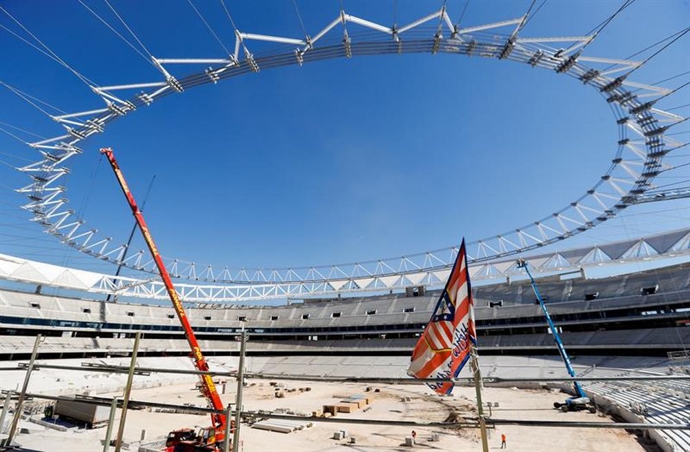 Sigue la puesta a punto del nuevo estadio del Atlético. EFE