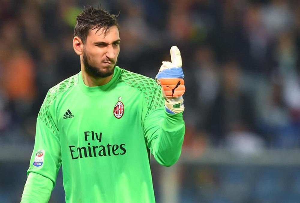 Le gardien de l'AC Milan, Gianluigi Donnarumma. EFE