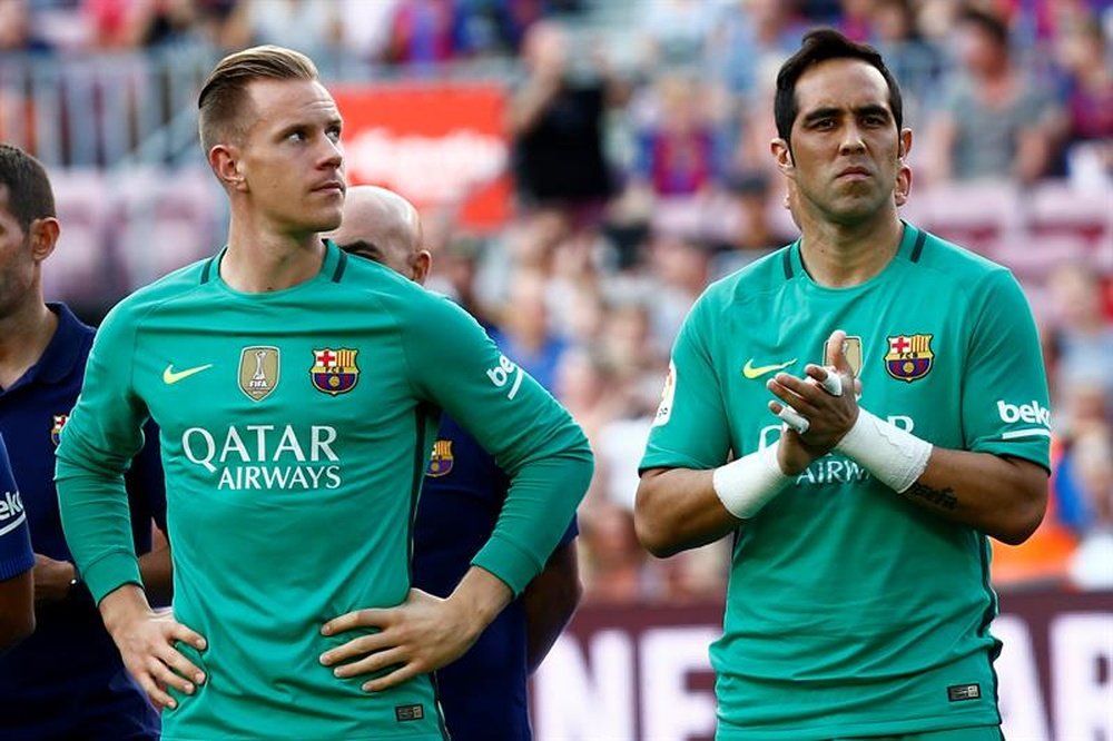 Claudio Bravo recalled his great debut season at Barcelona. EFE