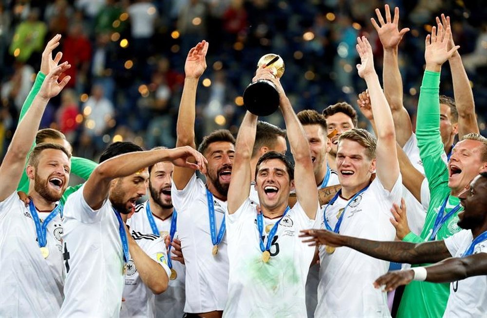 Alemania se alzó como campeona de la Copa Confederaciones en Rusia. EFE