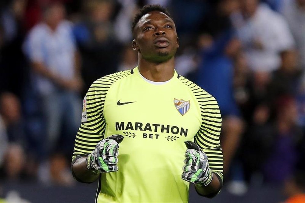 Le gardien camerounais du Malaga CF, Idriss Carlos Kameni. EFE