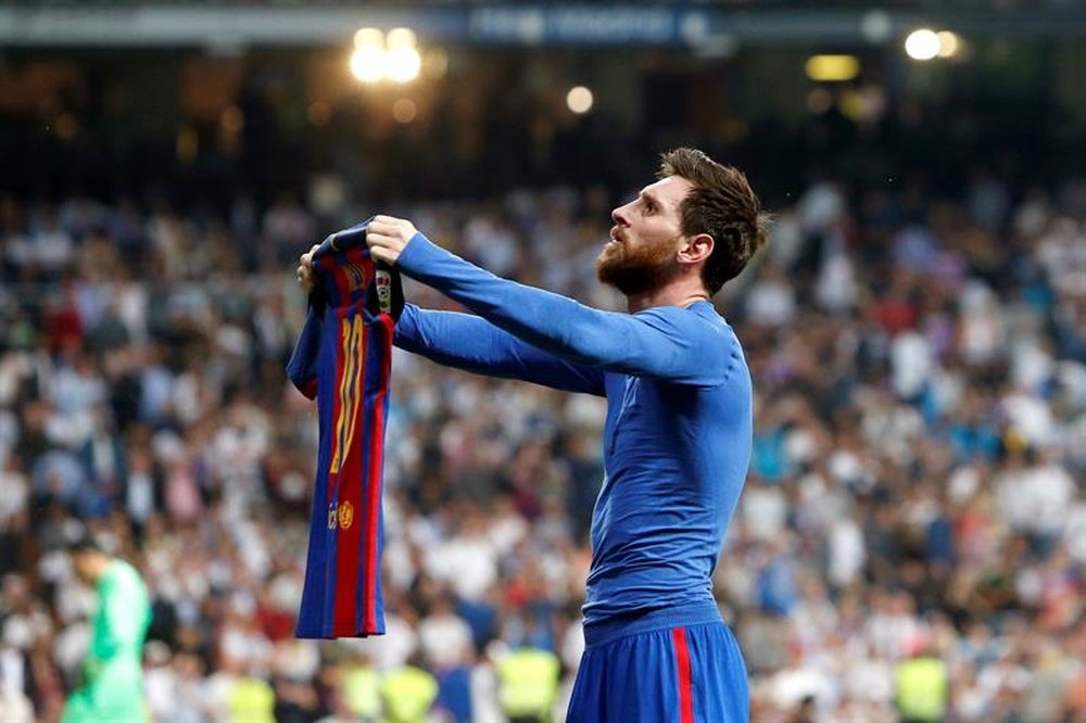 Messi a imité la célébration originelle de Marcelo. AFP
