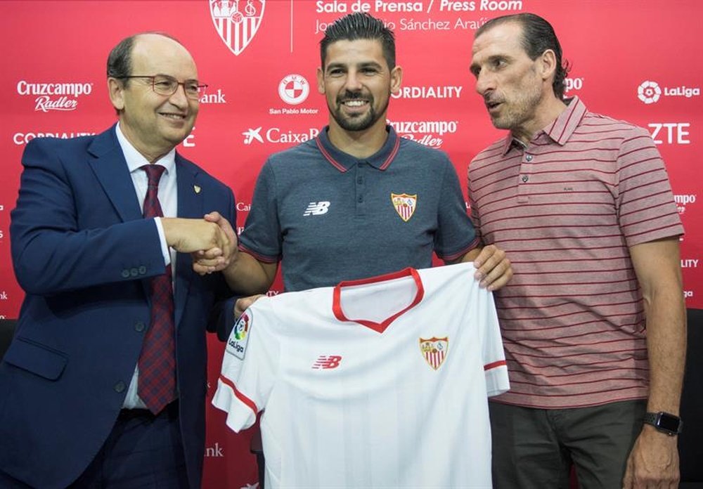 Nolito, feliz de volver a España para jugar en el Sevilla. EFE