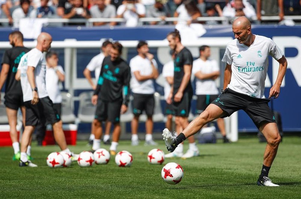 Zidane tem esperança na evolução de Borja Mayoral. EFE