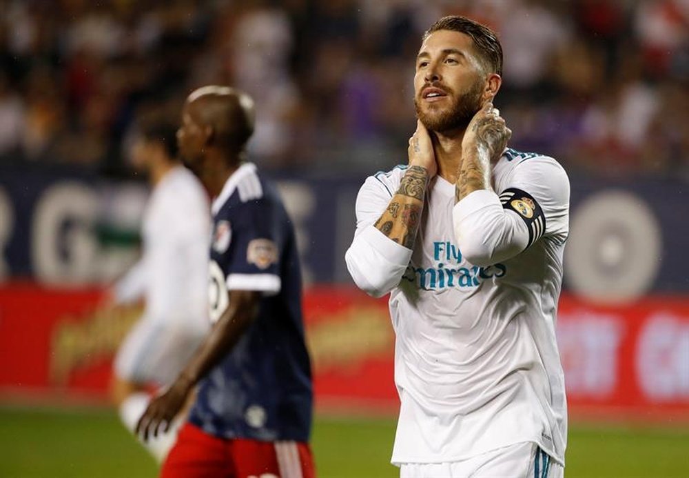 Ramos foi expulso no encontro com o Deportivo. EFE