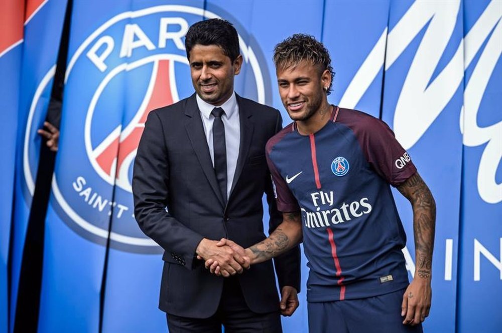 Neymar joined PSG in a world-record £198m move from Barcelona. EFE