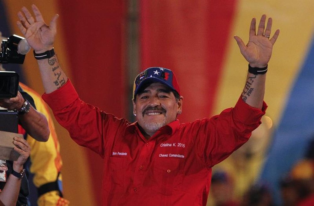 Diego Maradona eligió su mejor canción de fútbol. EFE/Archivo