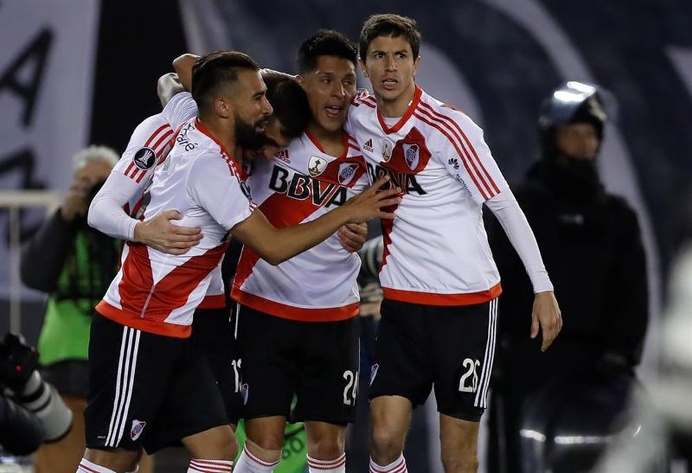 River se llevó el partido en El Monumental ante Banfield. EFE/Archivo