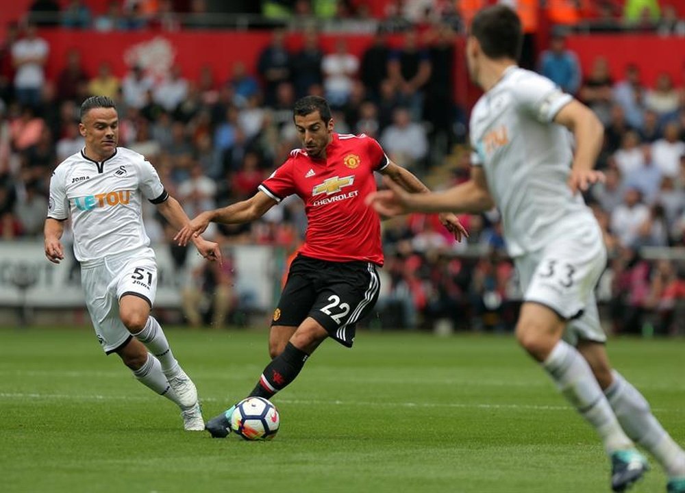 El Swansea de Roque Mesa cayó ante el United por 0-4. EFE/EPA