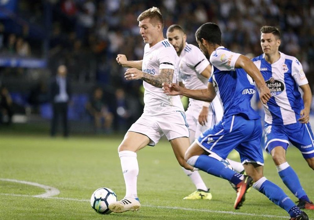 El Real Madrid venció por 0-3 al Deportivo de La Coruña. EFE