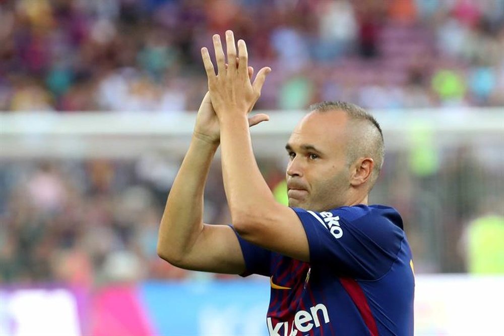 Iniesta sufría una contusión muscular en el muslo derecho. EFE/Archivo