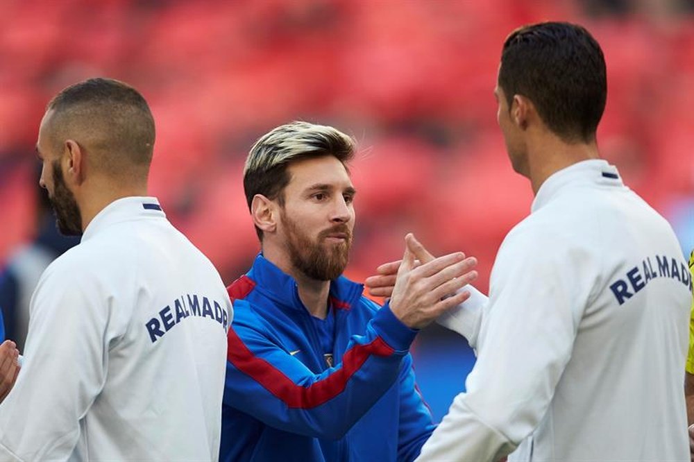 A única vez que Messi pediu uma camisa foi de um jogador do Real Madrid. EFE/Archivo