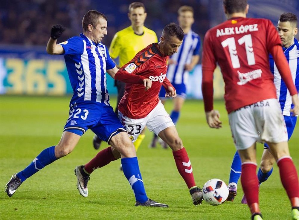 Sergio Tejera, con el Nàstic, se va al Oviedo. EFE