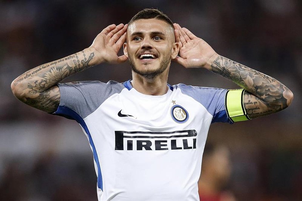 Crespo hails Icardi. EFE