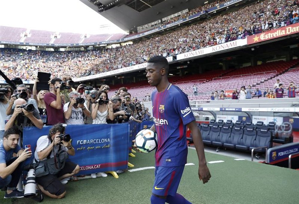 O novo jogador do Barça cedo começou a impressionar. EFE