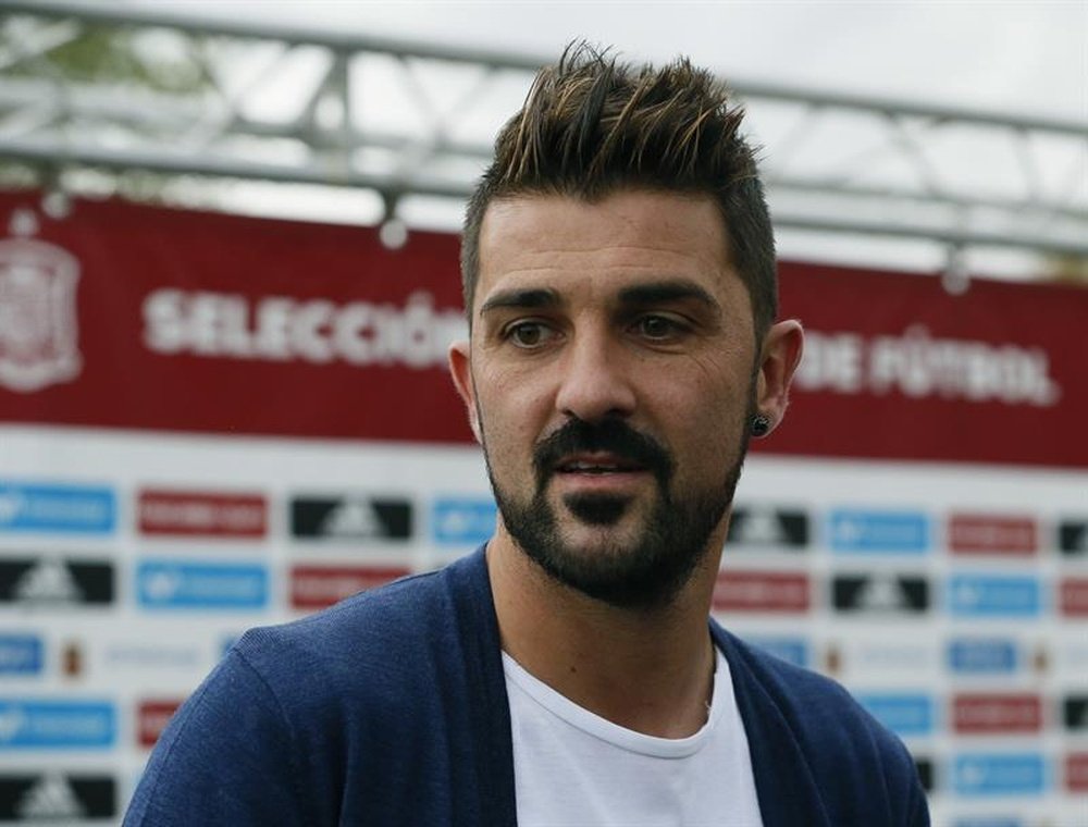 David Villa returned to the Spain squad for the first time since the 2014 World Cup. EFE