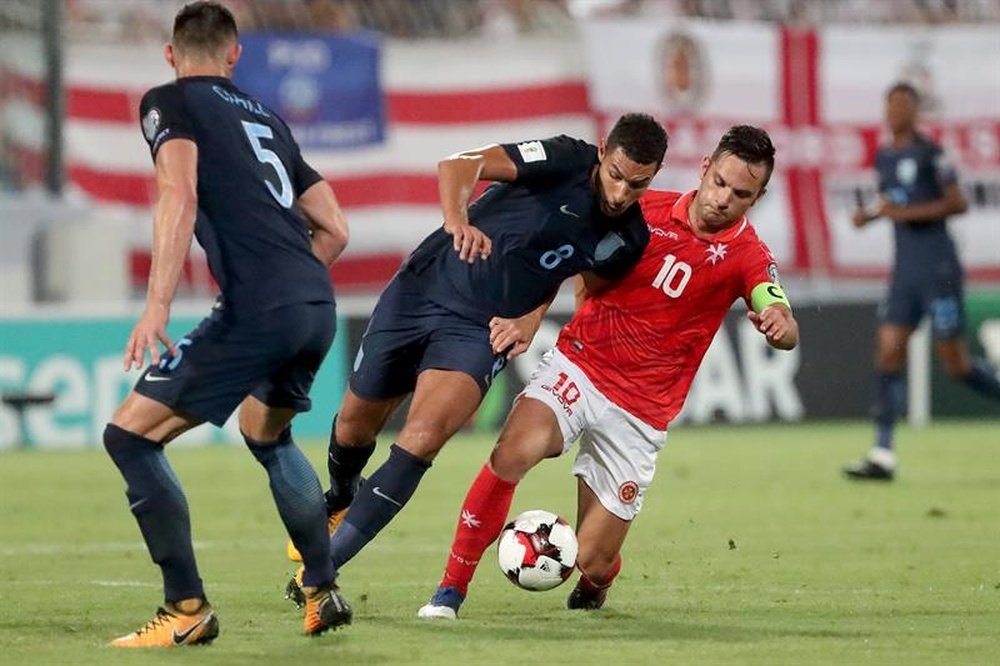 Inglaterra goleó a Malta. AFP