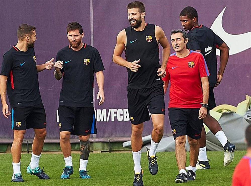 Messi a retrouvé l'entraînement avec le Barça. EFE
