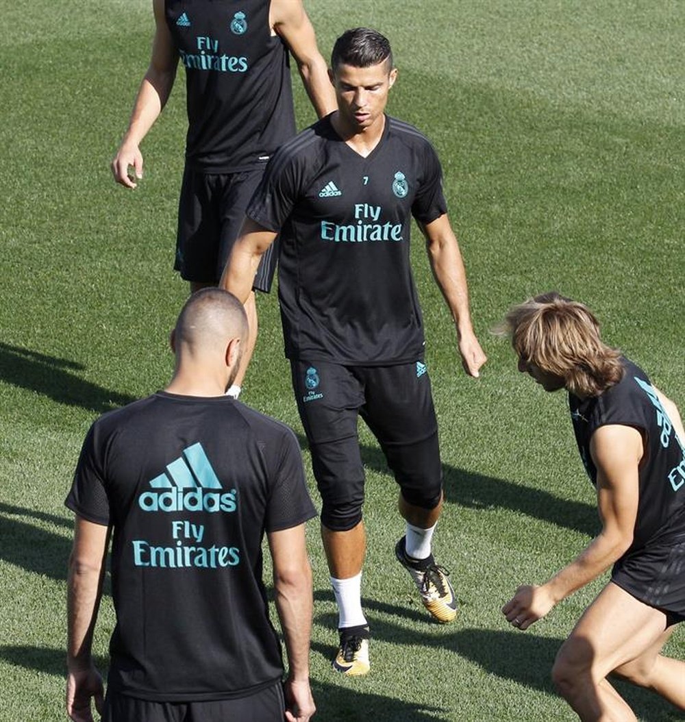 Les joueurs du Real Madrid préparent le match de Ligue des champions. EFE