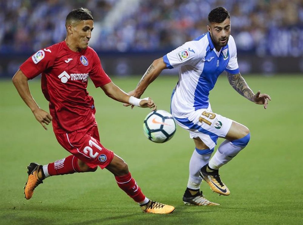 El Getafe venció en el derbi de la primera vuelta celebrado en Butarque. EFE