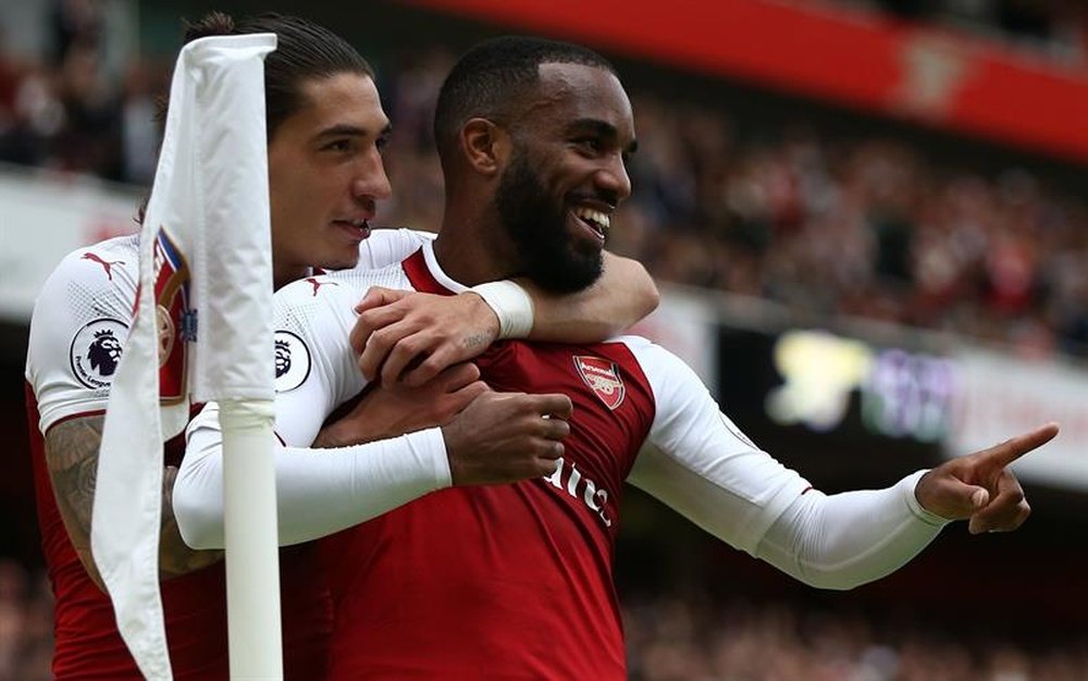 Lacazette took his tally to four for the season in the PL. EFE/EPA