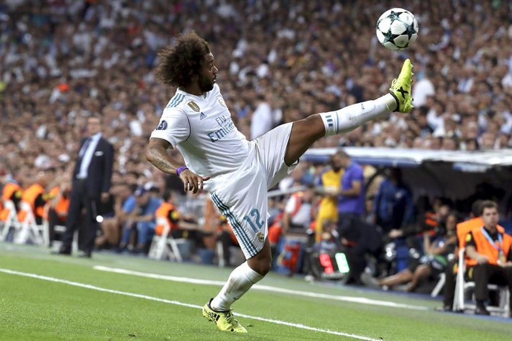Marcelo apontou o terceiro gol do Real ante o Eibar. EFE
