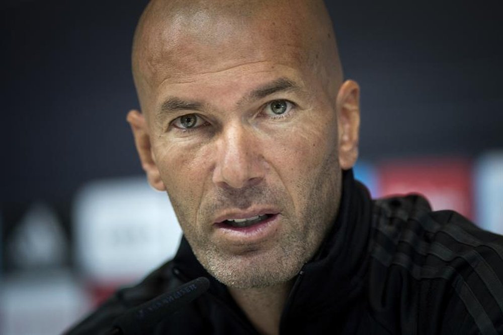 Zidane, en rueda de prensa antes del partido con el Betis. EFE