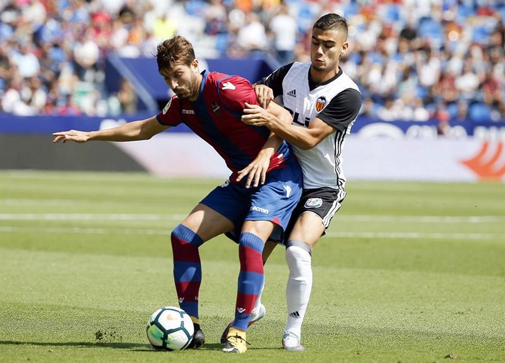 El Valencia empató a uno ante el Levante. EFE/Archivo