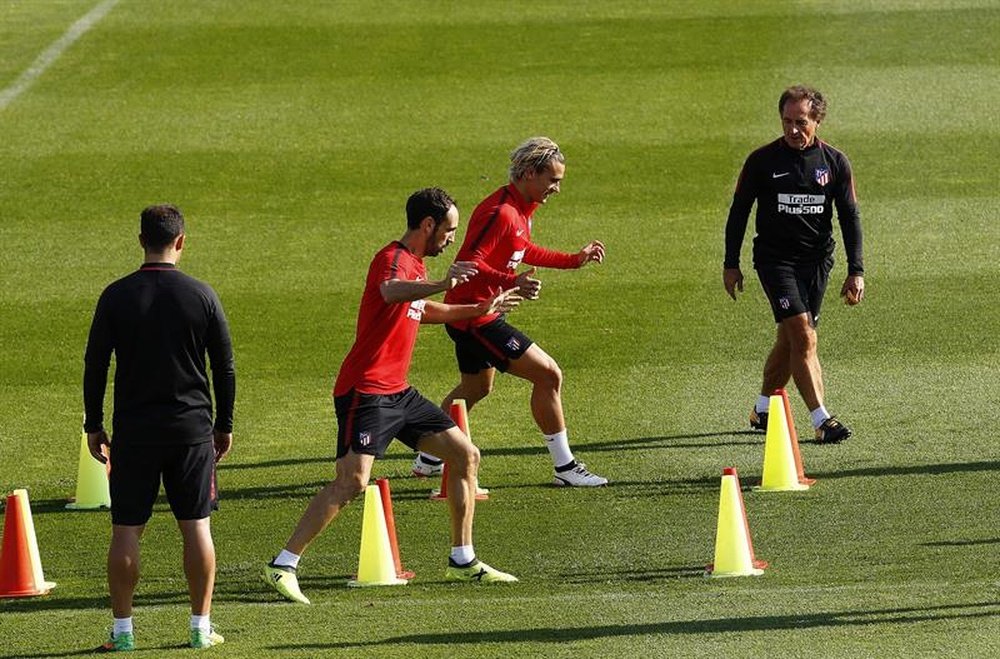 The squad trained at the Cerro de Espino facilities in Madrid. EFE