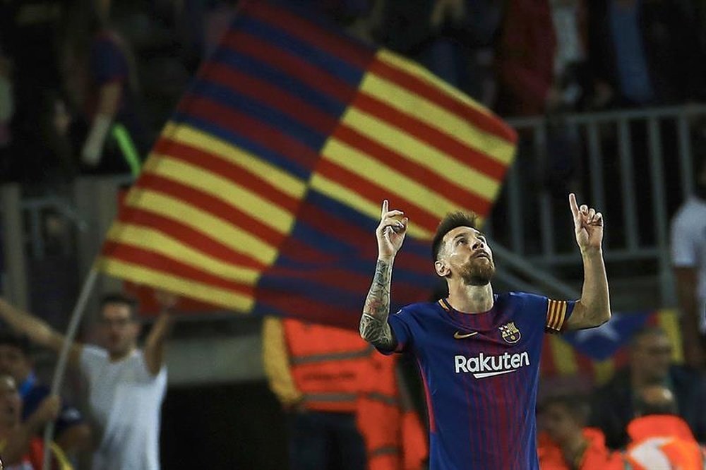 Messi marcou nove gols nas cinco primeiras rodadas da liga. EFE