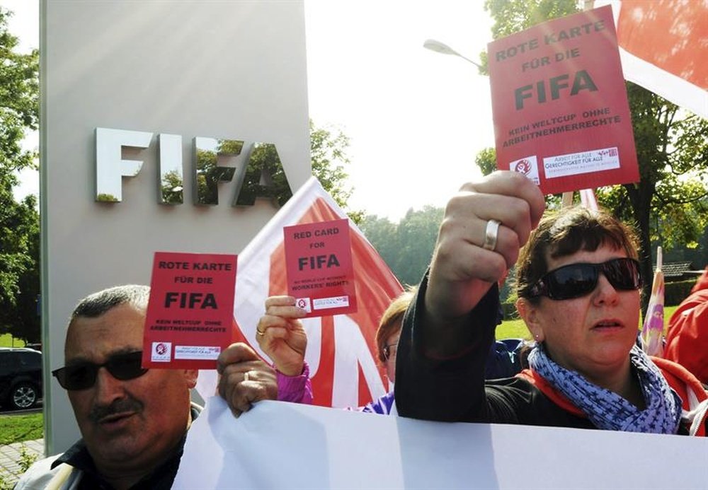 La Federación Árabe de Derechos Humanos señala a la FIFA. EFE/Archivo