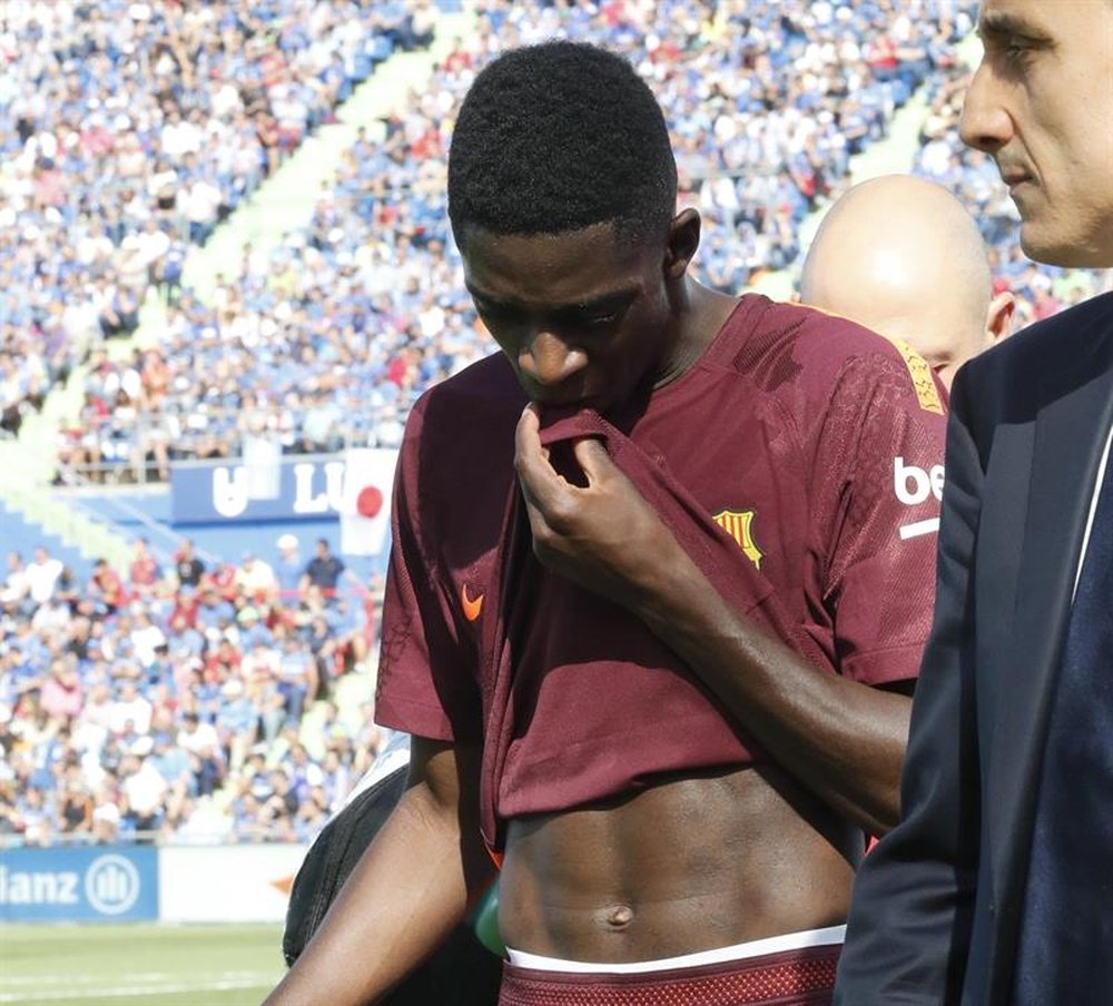 Dembele picked up an injury in the win over Getafe. EFE/Archivo