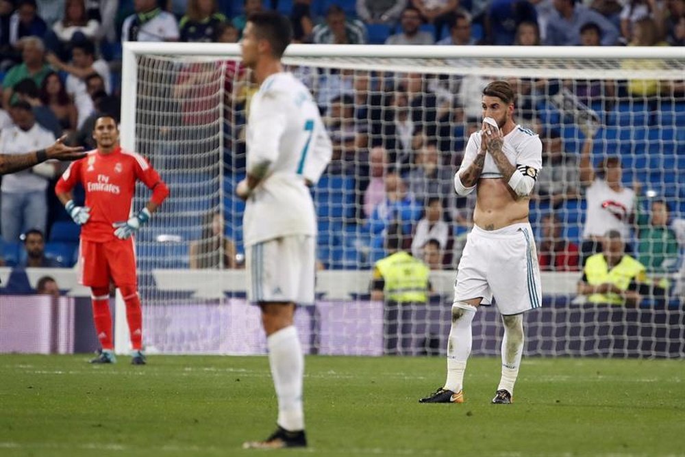 Sergio Ramos n'était pas en grande forme aujourd'hui. EFE