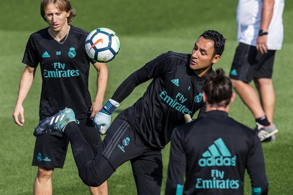 Real Madrid stars in training. EFE