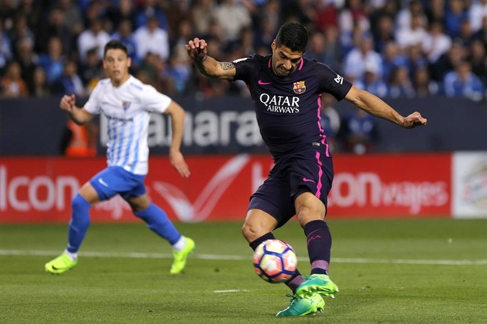 Suárez n'a jamais marqué face à Malaga. EFE