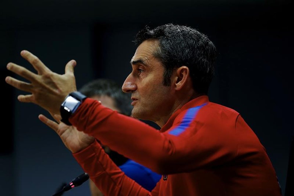 Valverde ofreció un buen repaso a la actualidad del Barcelona. EFE