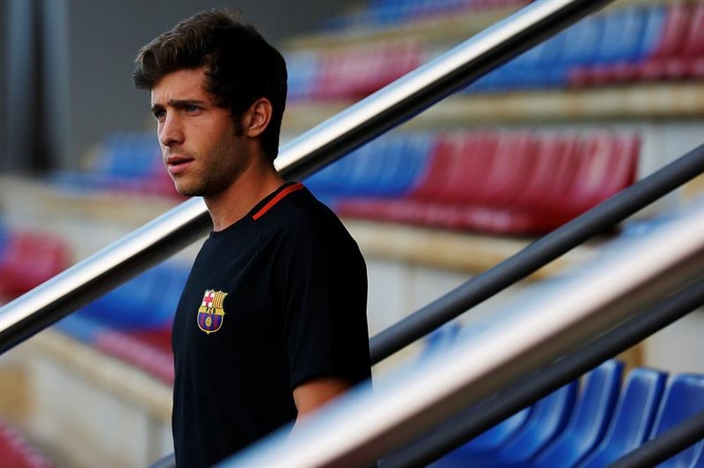Sergi Roberto tendría la intención de renovar con el Barça. EFE
