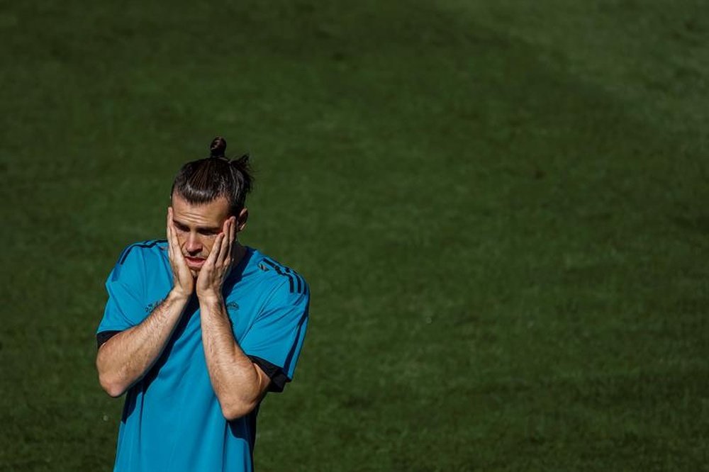 Bale se entrenó en solitario. EFE