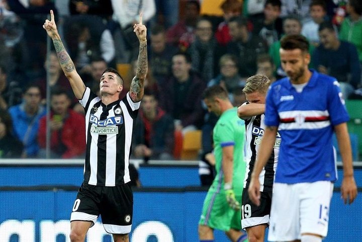 Três pênaltis na vitória da Udinese sobre a Sampdoria