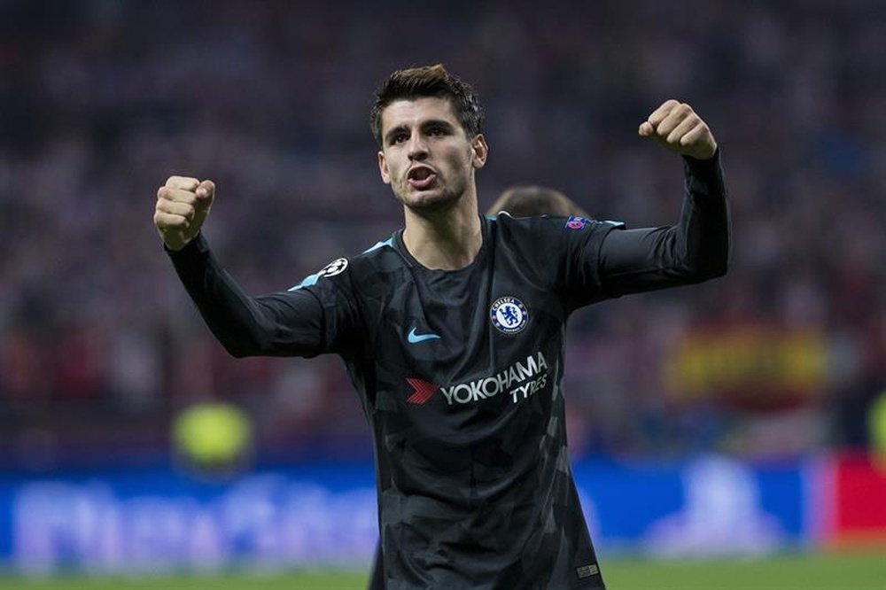 Morata could return for Chelsea's game against Roma on Wednesday. EFE/Archivo