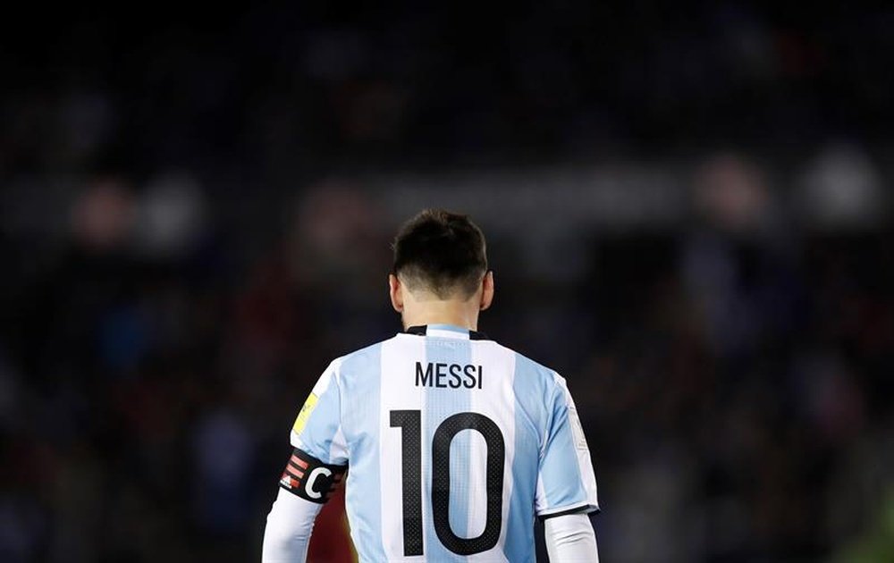 Lionel Messi avec l'Argentine lors d'une rencontre. EFE