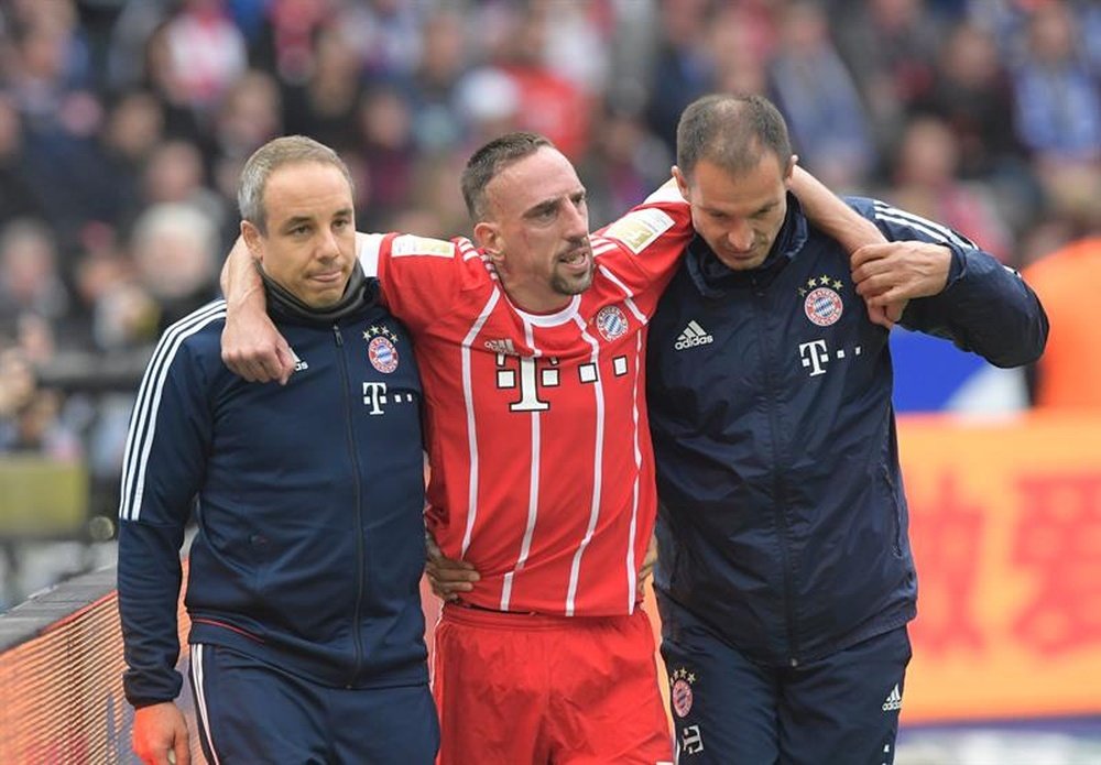 Ribery limped off in the game against Hertha BSC. EFE