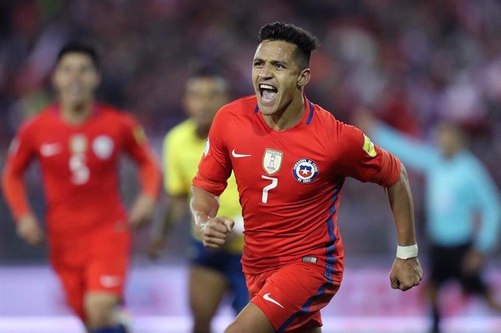 Alexis marcó un gol agónico para salvar a Chile. EFE