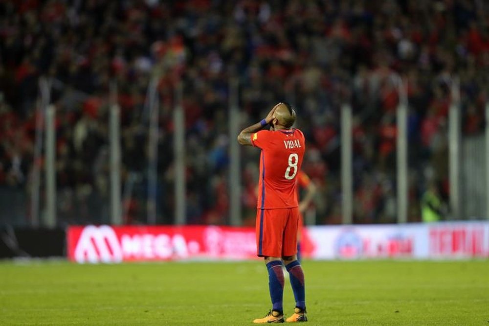 Le Chili, éliminé de la Coupe du monde en Russie. EFE