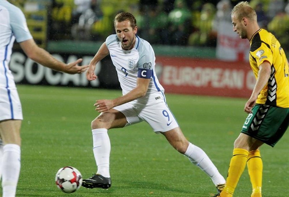 Harry Kane in action for England against Lithuania. EFE