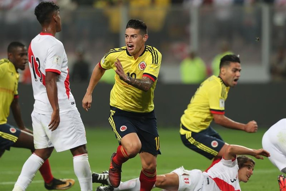 James Rodríguez chamado pela seleção colombiana. AFP